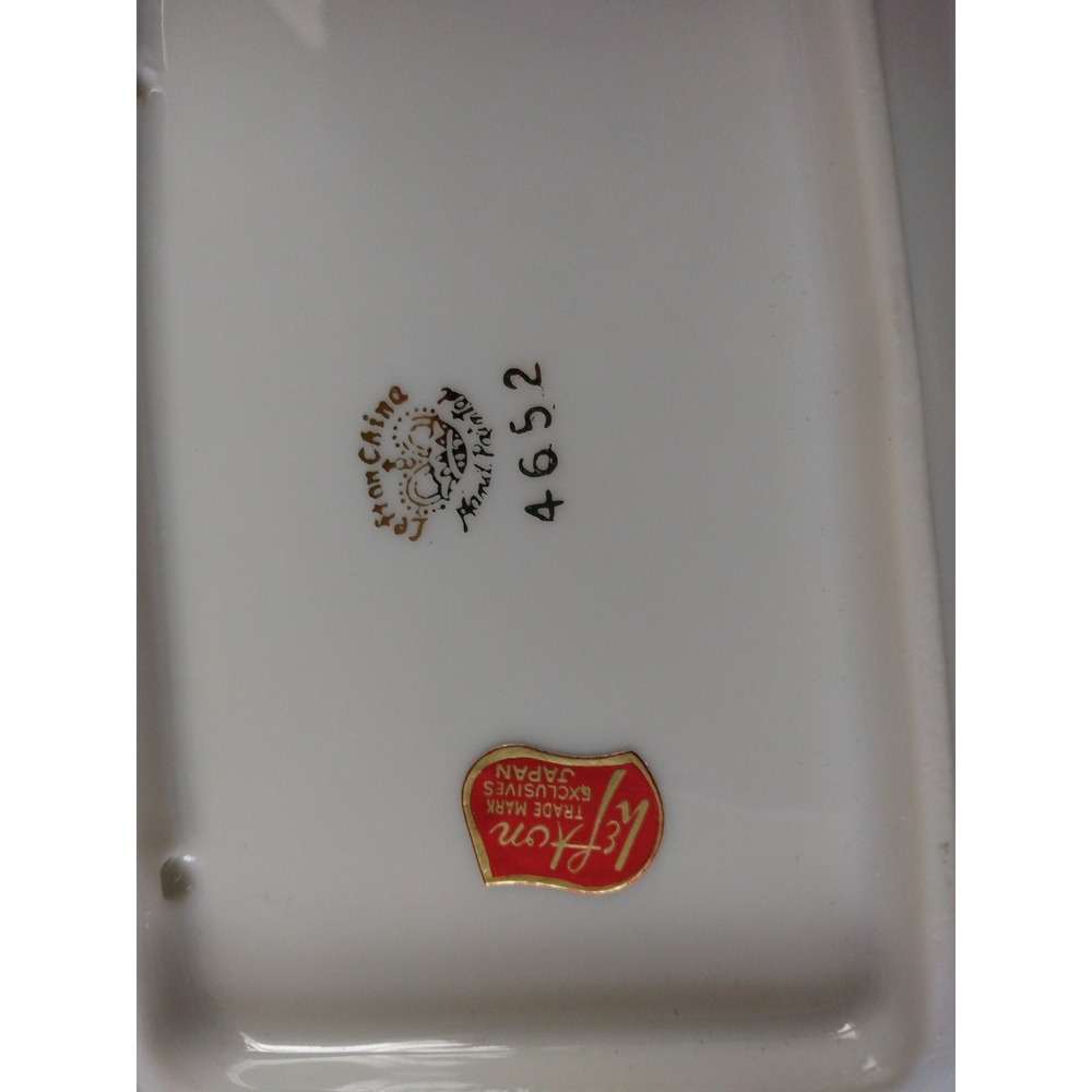 Lefton China 50th Anniversary Hand Painted Trinket Dish or Hanging Wall Scroll - Picture 4 of 4